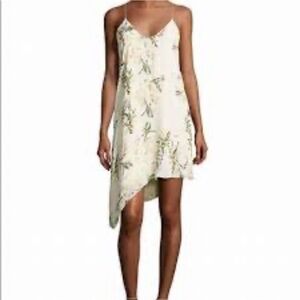 Haute Hippie Floral Silk Slip Dress with Bias Cut